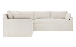 Weybridge Sea Salt Performance Slipcovered Corner Sectional - Right End - 110"|