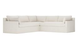 Weybridge Sea Salt Performance Slipcovered Corner Sectional - Right End - 110"|