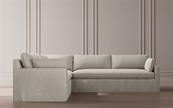Weybridge Sea Salt Performance Slipcovered Corner Sectional - Right End - 110"|
