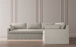 Weybridge Sea Salt Performance Slipcovered Corner Sectional - Right End - 110"|