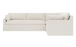 Weybridge Sea Salt Performance Slipcovered Corner Sectional - Left End - 123&quot;|