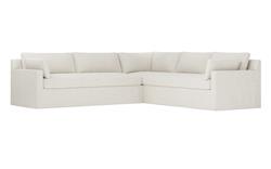 Weybridge Sea Salt Performance Slipcovered Corner Sectional - Left End - 123&quot;|