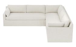 Weybridge Sea Salt Performance Slipcovered Corner Sectional - Left End - 123&quot;|