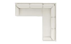 Weybridge Sea Salt Performance Slipcovered Corner Sectional - Left End - 123&quot;|