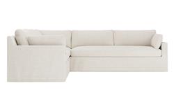 Weybridge Sea Salt Performance Slipcovered Corner Sectional - Right End - 123"|