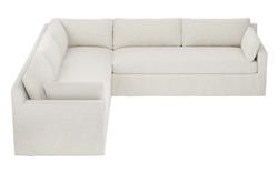 Weybridge Sea Salt Performance Slipcovered Corner Sectional - Right End - 123"|