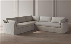 Weybridge Sea Salt Performance Slipcovered Corner Sectional - Right End - 123"|