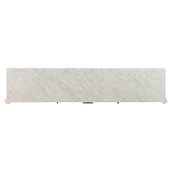 Melrose French Country White Marble Mink Wood Sideboard|