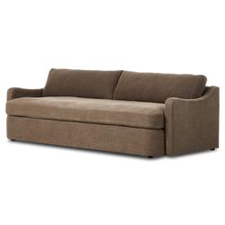 Aurelia Broadway Coffee Linen Sofa - 96"W|