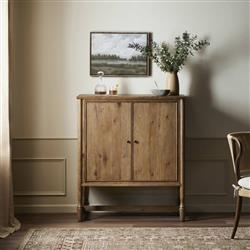 Bari Weathered Oak Bar Cabinet|