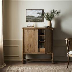 Bari Weathered Oak Bar Cabinet|