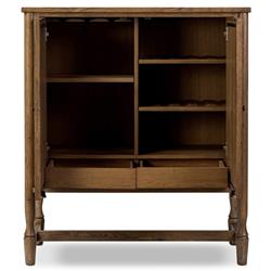 Bari Weathered Oak Bar Cabinet|