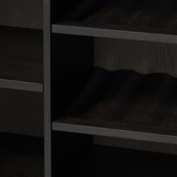 Bari Cracked Smoked Black Oak Bar Cabinet|