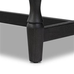 Bari Cracked Smoked Black Oak Bar Cabinet|