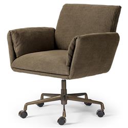 Salerno Broadway Coffee Linen Desk Chair|