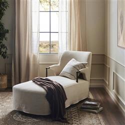 Brently Broadway Dune Linen Chaise|