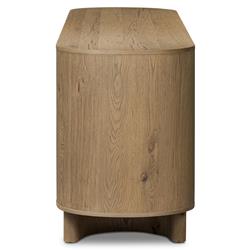 Paris Rustic Lodge Brown Oak Wood Sideboard|