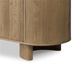 Paris Rustic Lodge Brown Oak Wood Sideboard|