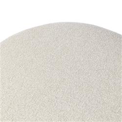 Calix French Country Off White Shearling Iron Cocktail Ottoman|