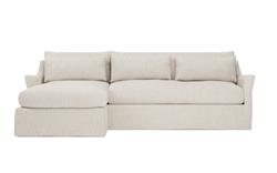 Pauline Sea Salt Performance Slipcovered Chaise Sectional - Left Chaise - 101&quot;|