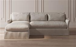 Pauline Sea Salt Performance Slipcovered Chaise Sectional - Left Chaise - 101&quot;|
