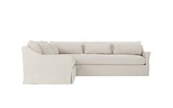 Pauline Sea Salt Performance Slipcovered Corner Sectional - Left End - 106&quot;|