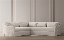 Pauline Sea Salt Performance Slipcovered Corner Sectional - Left End - 106&quot;|