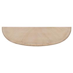 Estrella French Country Beige Wood Demilune Console Table|