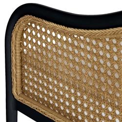 Havana Euro White Cushion Black Frame Cane Outdoor Arm Chair|