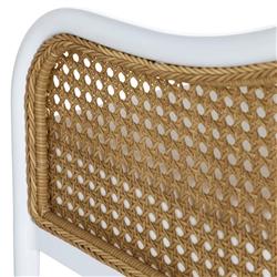 Havana Euro Performance White Frame Cane Outdoor Arm Chair|