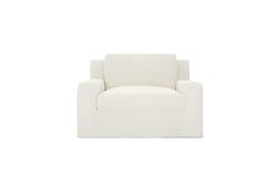 Henri Pale Ivory Chair and a Half|