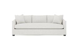 Clairmont Heathered Ivory Performance Bench Cushion Sofa - 89"|
