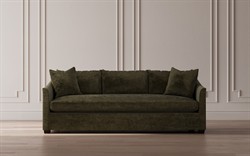 Clairmont Heathered Ivory Performance Bench Cushion Sofa - 89"|