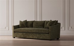 Clairmont Heathered Ivory Performance Bench Cushion Sofa - 89"|