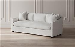 Clairmont Heathered Ivory Performance Bench Cushion Sofa - 89"|