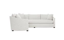 Clairmont Heathered Ivory Performance Corner Sectional - Left End - 105&quot;|