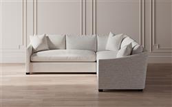 Clairmont Heathered Ivory Performance Corner Sectional - Left End - 105&quot;|