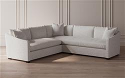 Clairmont Heathered Ivory Performance Corner Sectional - Left End - 105&quot;|