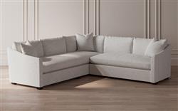 Clairmont Heathered Ivory Performance Corner Sectional - Right End - 105&quot;|
