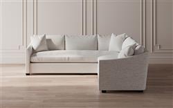 Clairmont Heathered Ivory Performance Corner Sectional - Right End - 105&quot;|