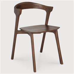 Ava Modern Classic Brown Teak Dining Chair|