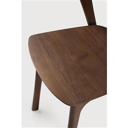 Ava Modern Classic Brown Teak Dining Chair|