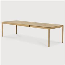 Ava Modern Classic Oak Rectangular Extendable Dining Table - 79"-118"|