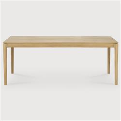 Ava Modern Classic Oak Rectangular Extendable Dining Table - 79"-118"|