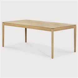 Ava Modern Classic Oak Rectangular Extendable Dining Table - 79"-118"|