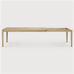 Ava Modern Classic Oak Rectangular Extendable Dining Table - 79"-118"|