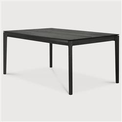 Ava Modern Classic Black Oak Rectangular Extendable Dining Table - 79"-118"|