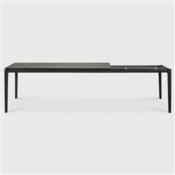 Ava Modern Classic Black Oak Rectangular Extendable Dining Table - 79"-118"|