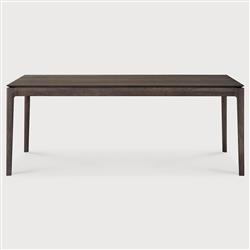 Ava Modern Classic Brown Oak Rectangular Extendable Dining Table - 79"-118"|