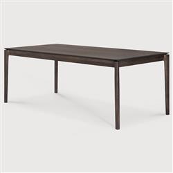 Ava Modern Classic Brown Oak Rectangular Extendable Dining Table - 79"-118"|